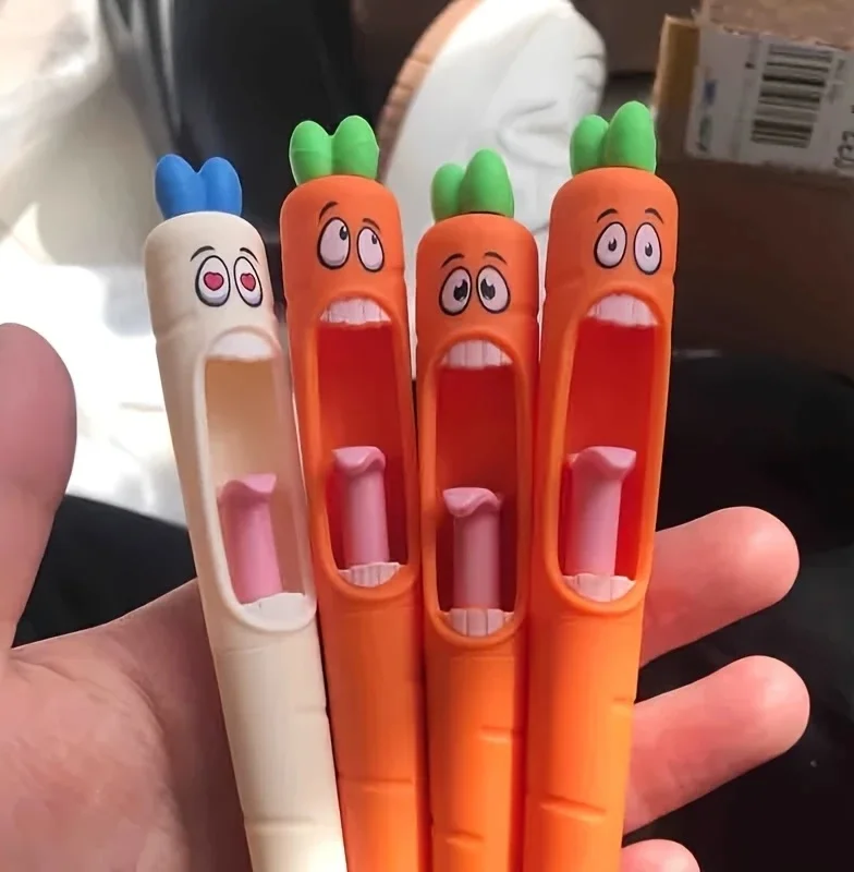 4PCS Funny Carrot Gel Pens