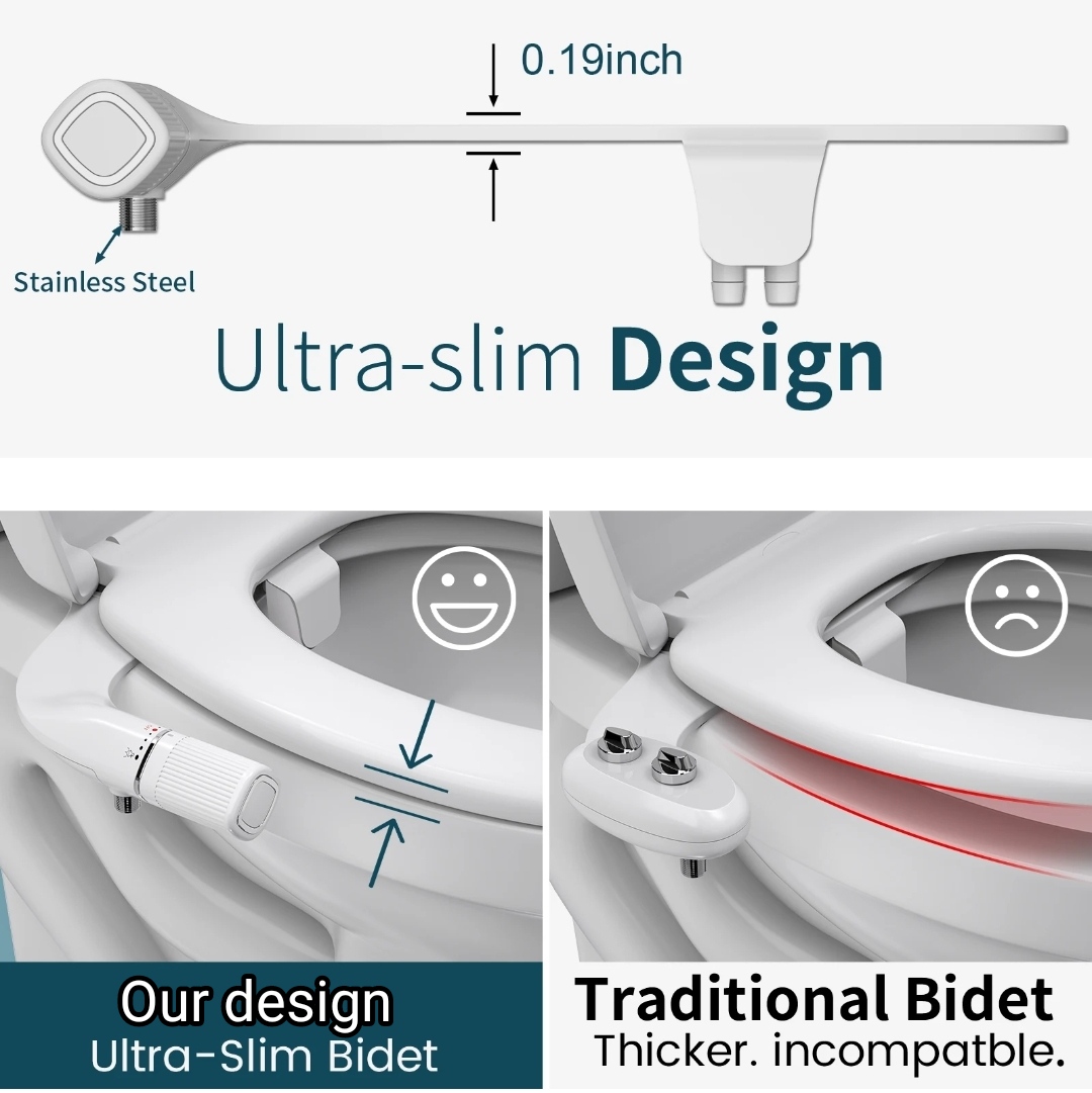 Toilet seat attachment , water pressure non electric sprayer