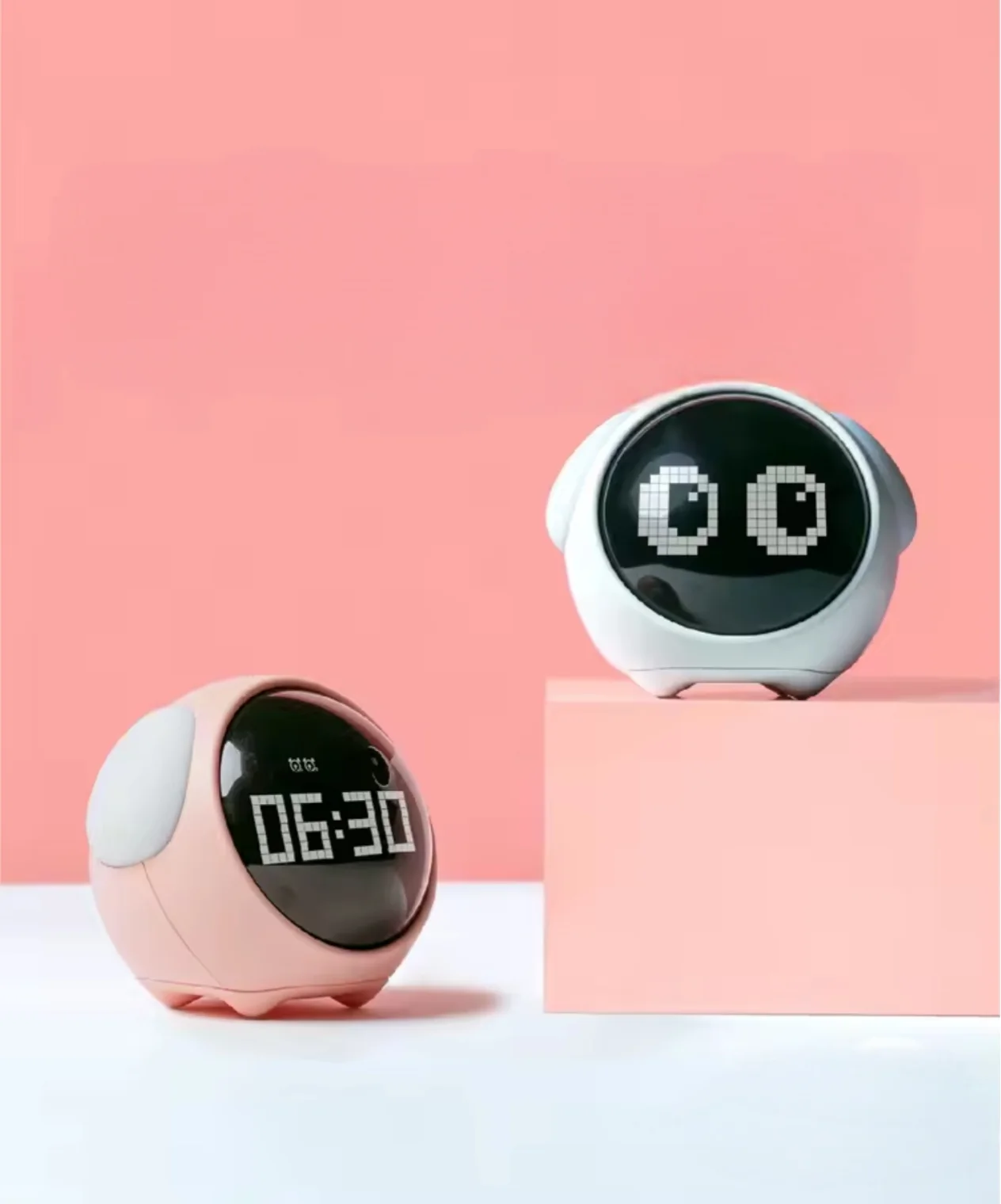 Cute digital emotion decoration alarm clock