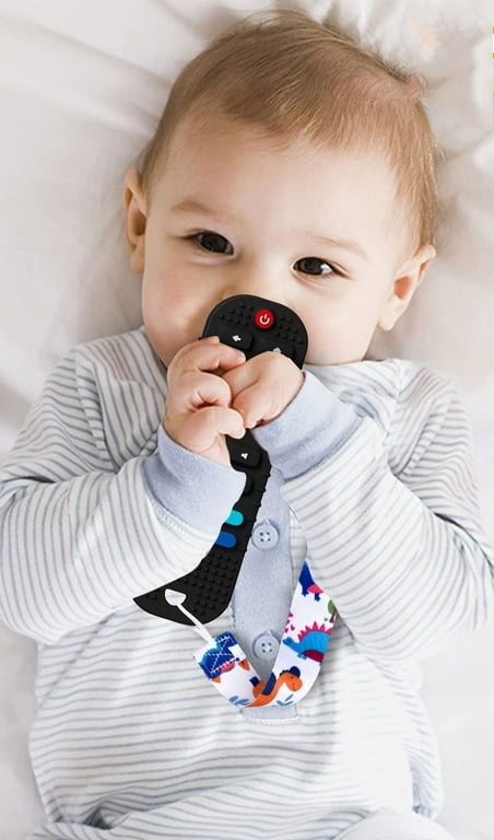 Baby Silicone remote control biting toy for gum pain relief teething