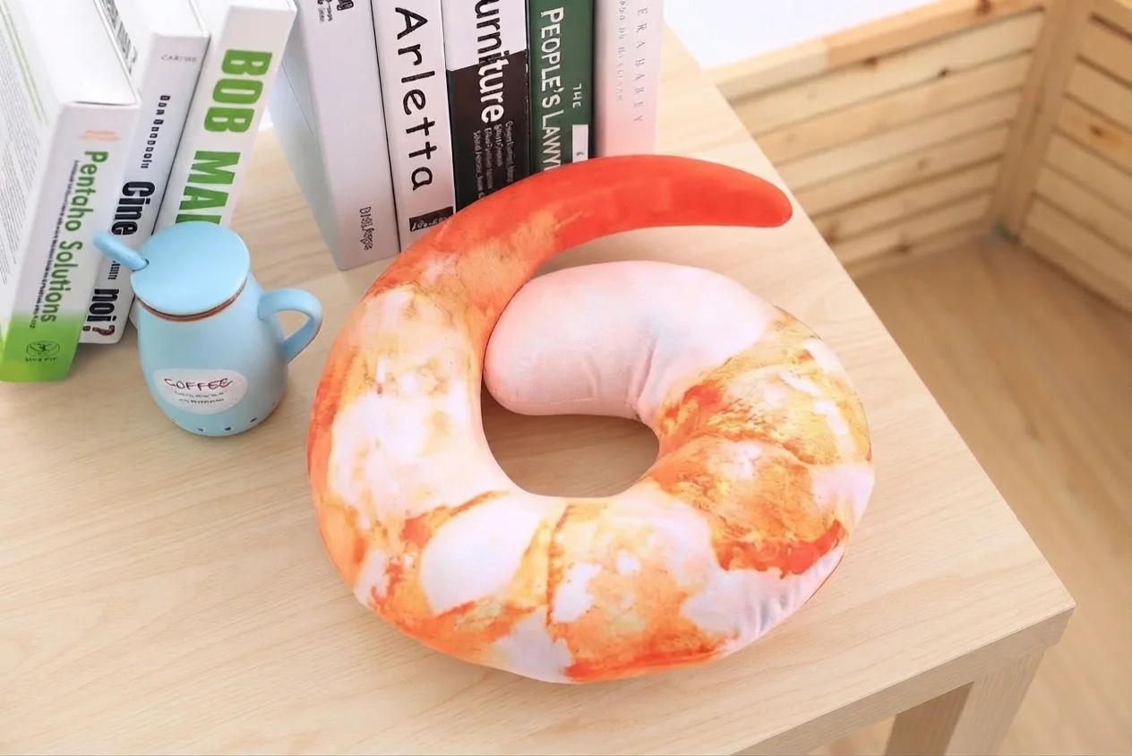 40cm Cute Shrimp Plush Neck Pillow