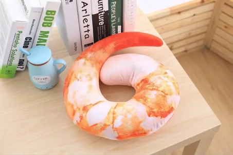 40cm Cute Shrimp Plush Neck Pillow