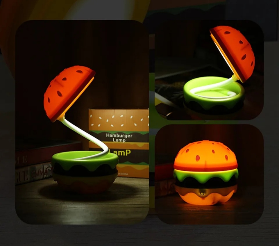 Hamburger desktop Flexible  lamp , USB Charging