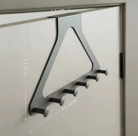 Thin No Drill Over-the-Door Hanger
