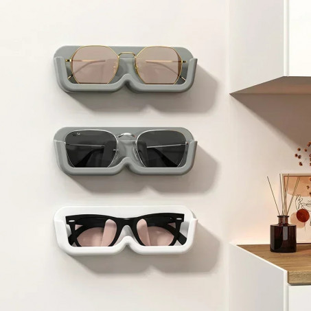 Self-adhesive glasses holder