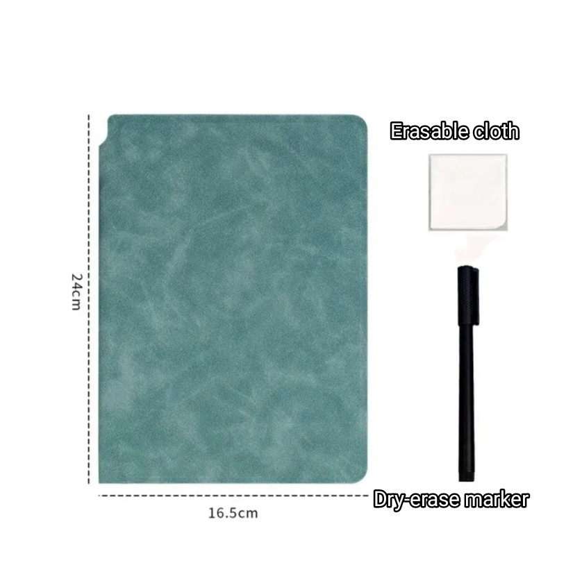 Adult/kids reusable wipeable whiteboard stylish notebook