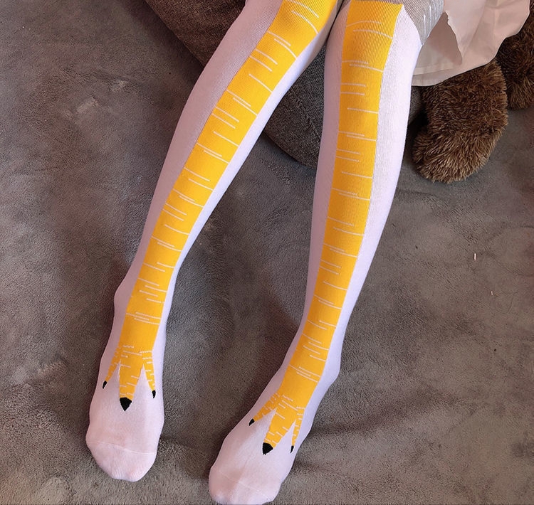 Soft & funny chiken paw Long socks for women