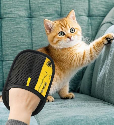 Electrostatic pet hair removal golves