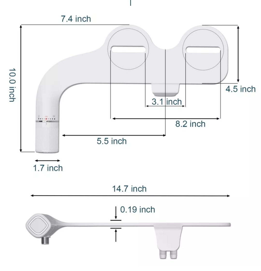 Toilet seat attachment , water pressure non electric sprayer