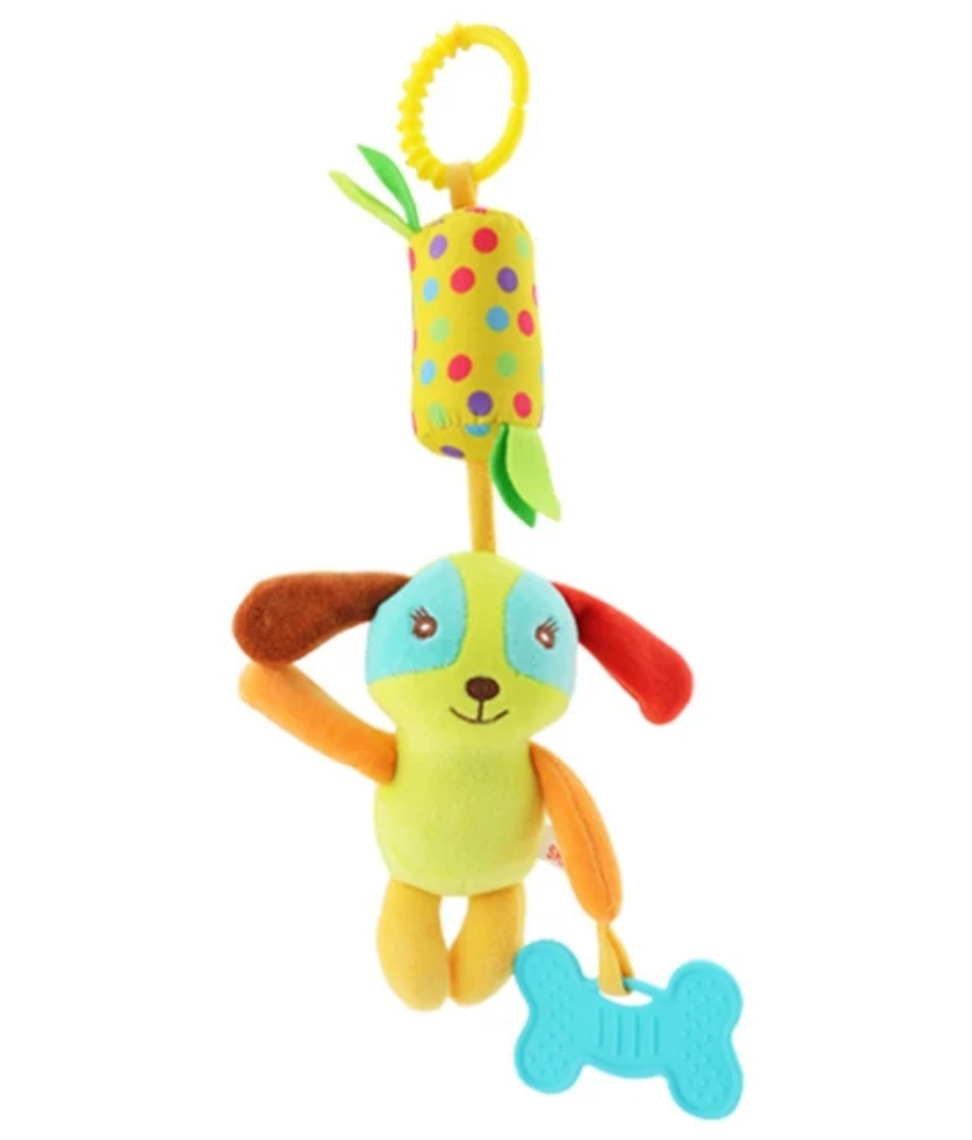 Soft giraffe handbell baby toy