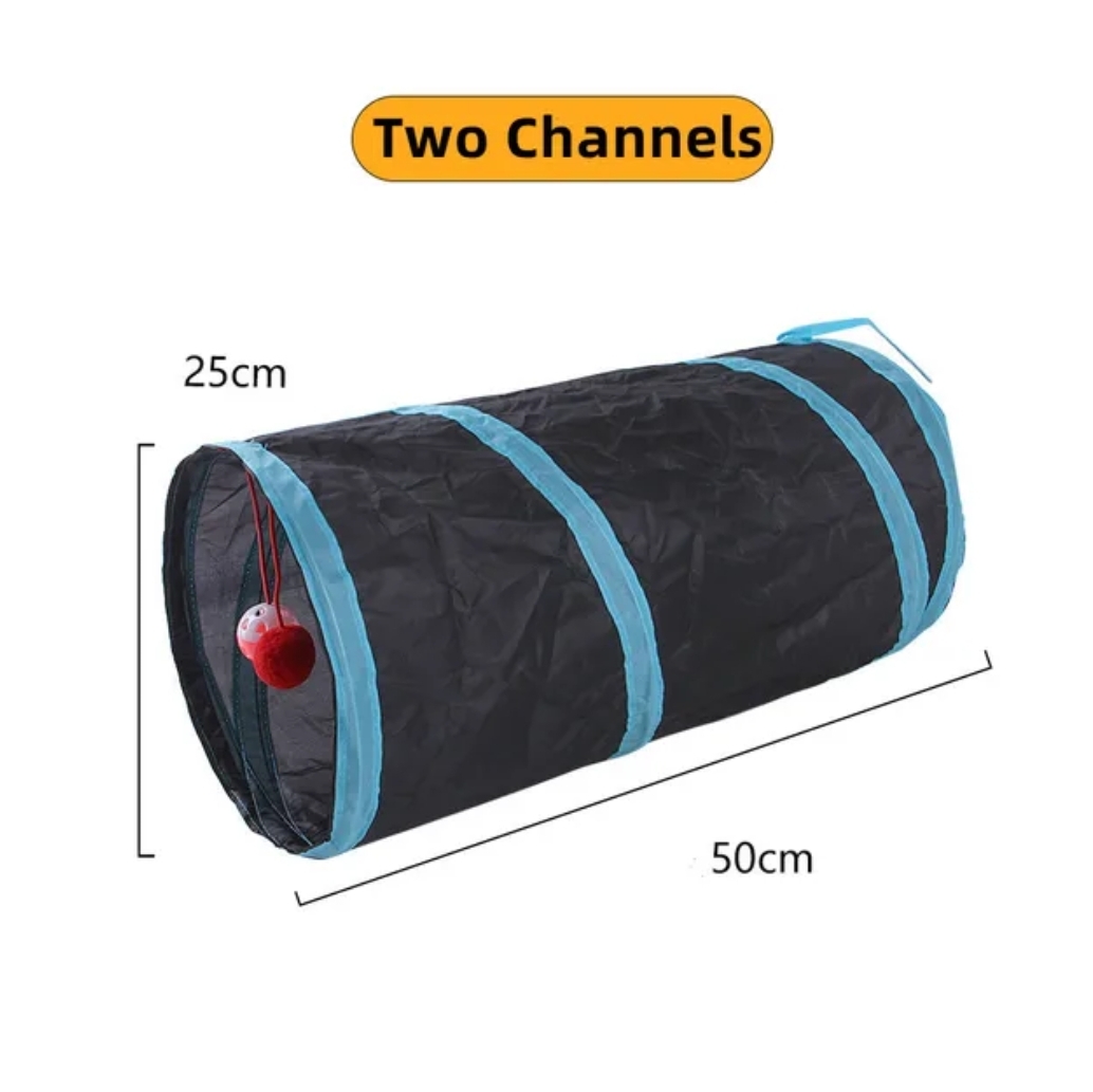 Foldable pets tunnel toy