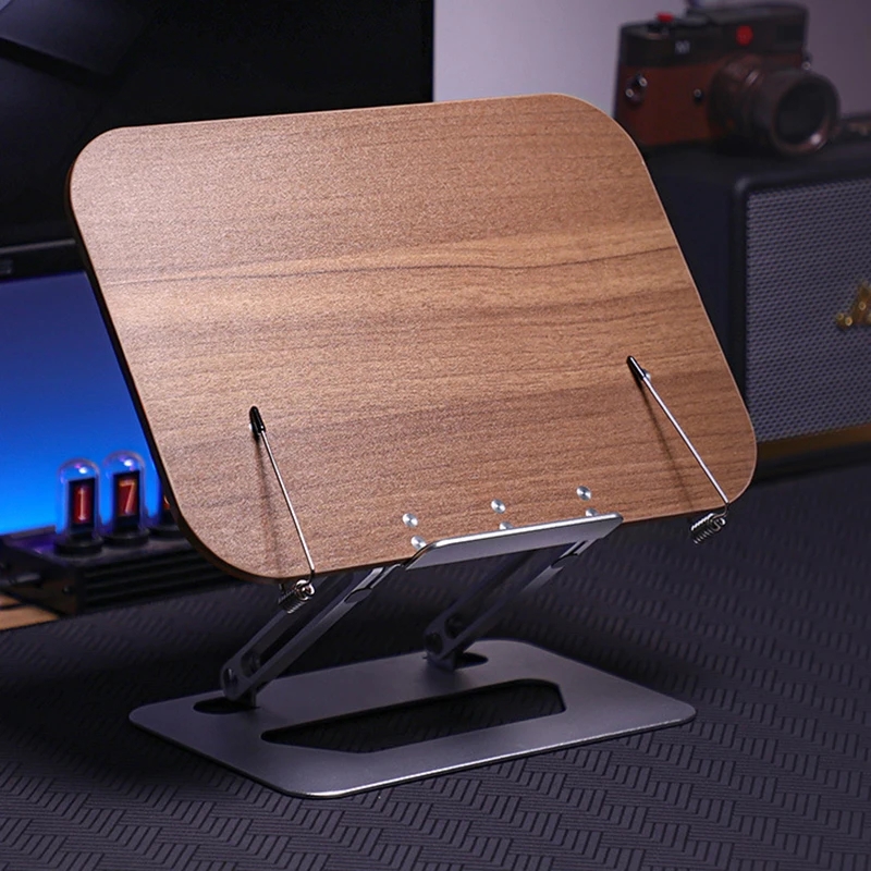 High-class foldable adjustible aluminum stand for Thick books, tablets, Laptops