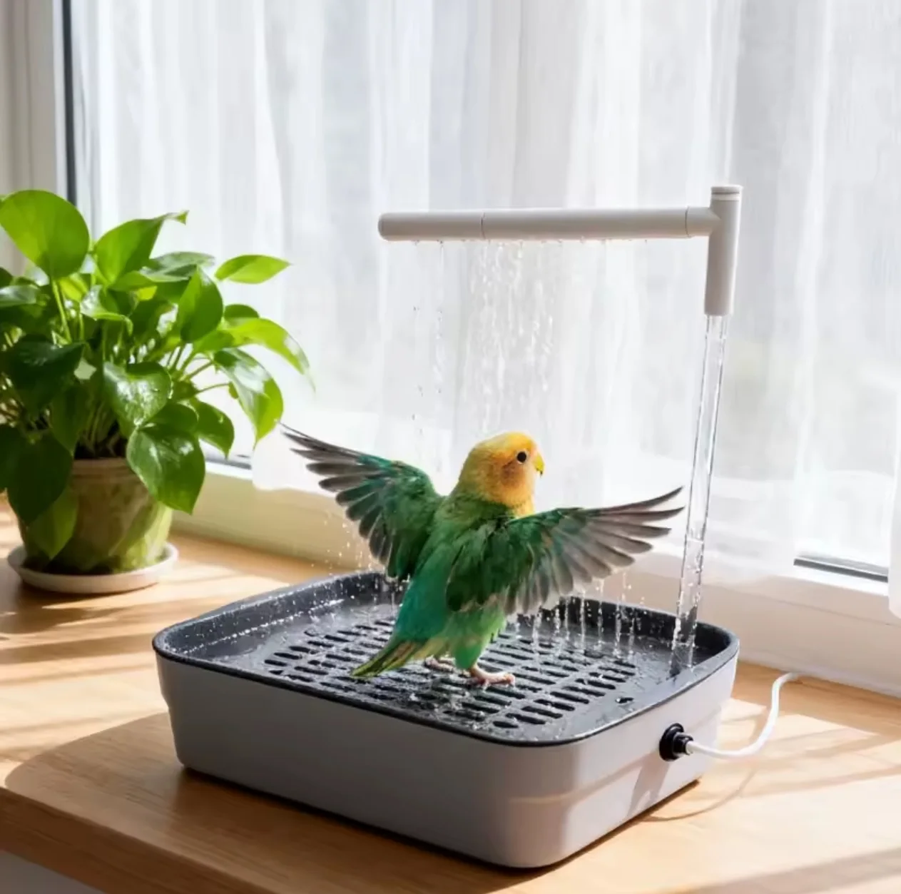 Automatic Bird Circulating Water Tub for Lovebirds, Budgies & Cockatiels