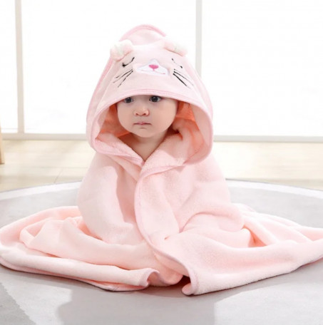 Soft hooded toddlers bath towels