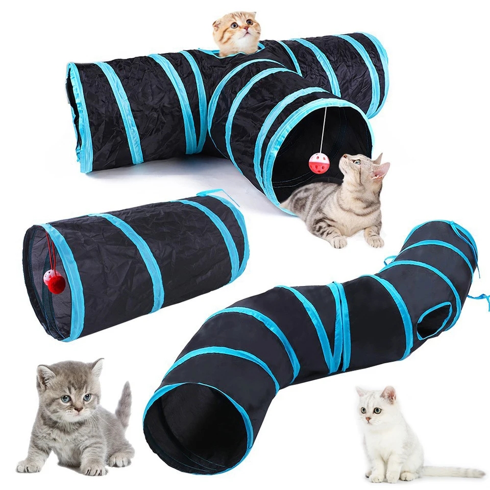 Foldable pets tunnel toy