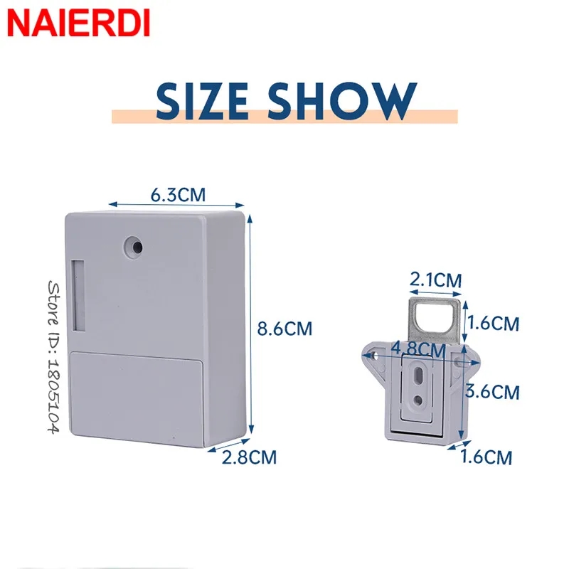 Invisible sensor cabinet electronic lock EMID IC card