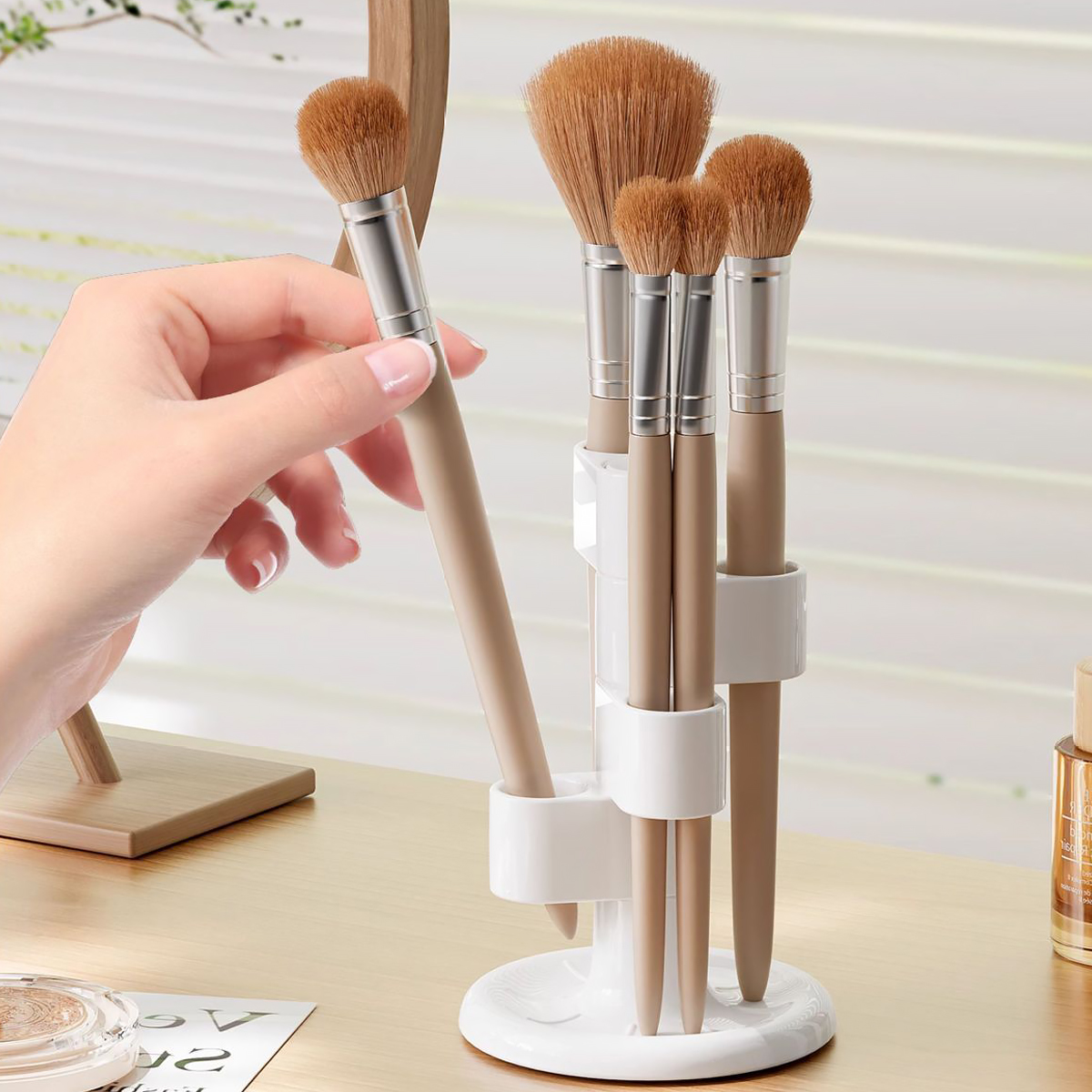 2Pcs Rotating Toothbrush, Makeup Brushes or even pen Holder