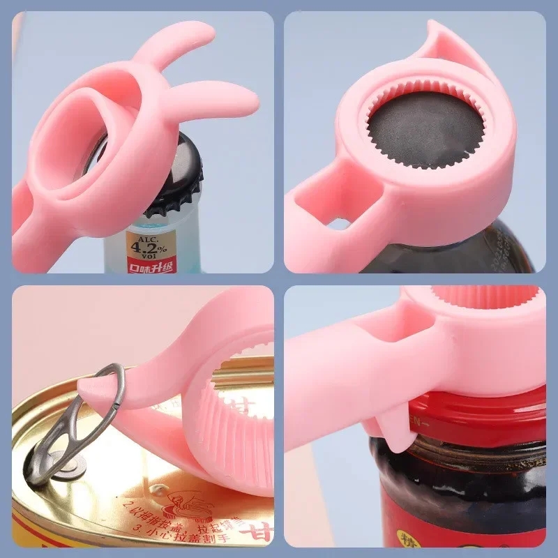 Multi-purpose bottle opener 4in1