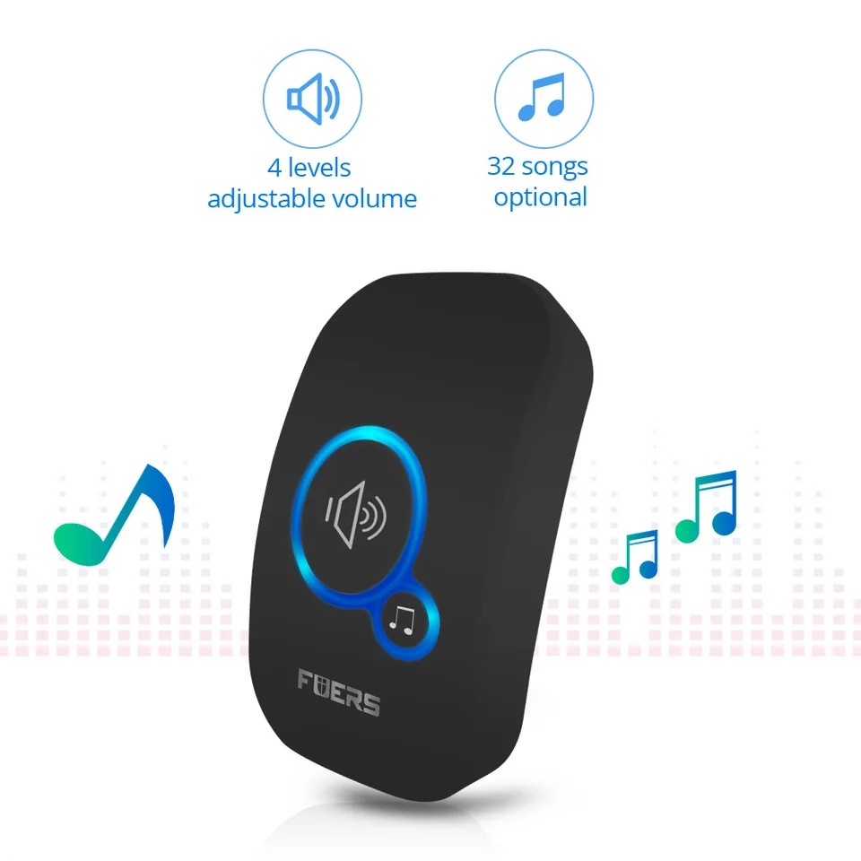 Wireless doorbell with 32 songs