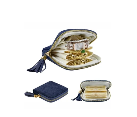 Multi-Pocket Travel Jewelry Case