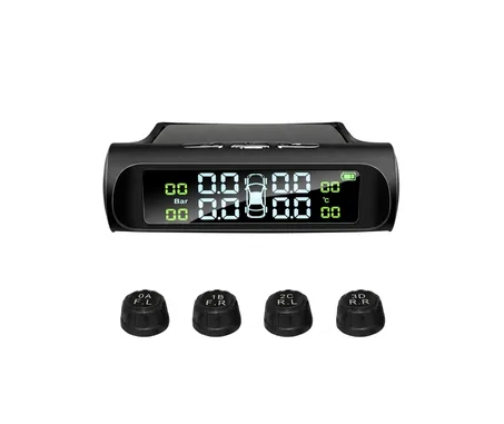 Car Solar TPMS Tire Pressure Monitoring System with External Sensors