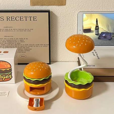 Hamburger desktop Flexible  lamp , USB Charging