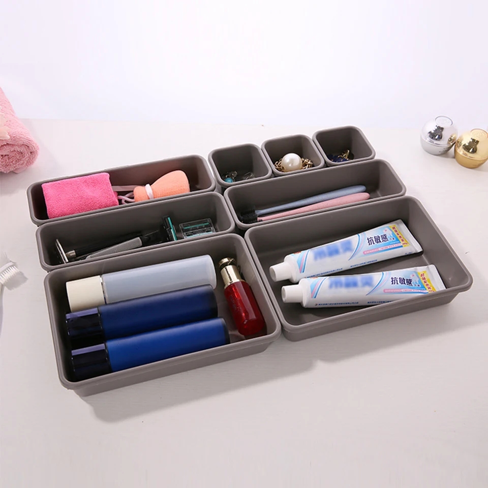 8Pcs set organizer box for kitchen, make up, cosmetics