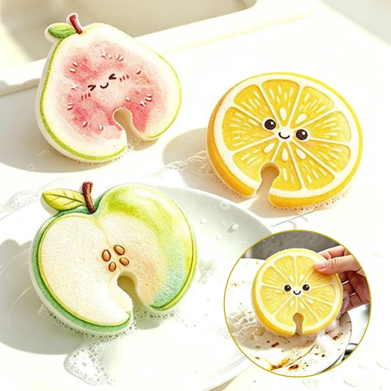 Creative design Dish Sponge with Tap Slot