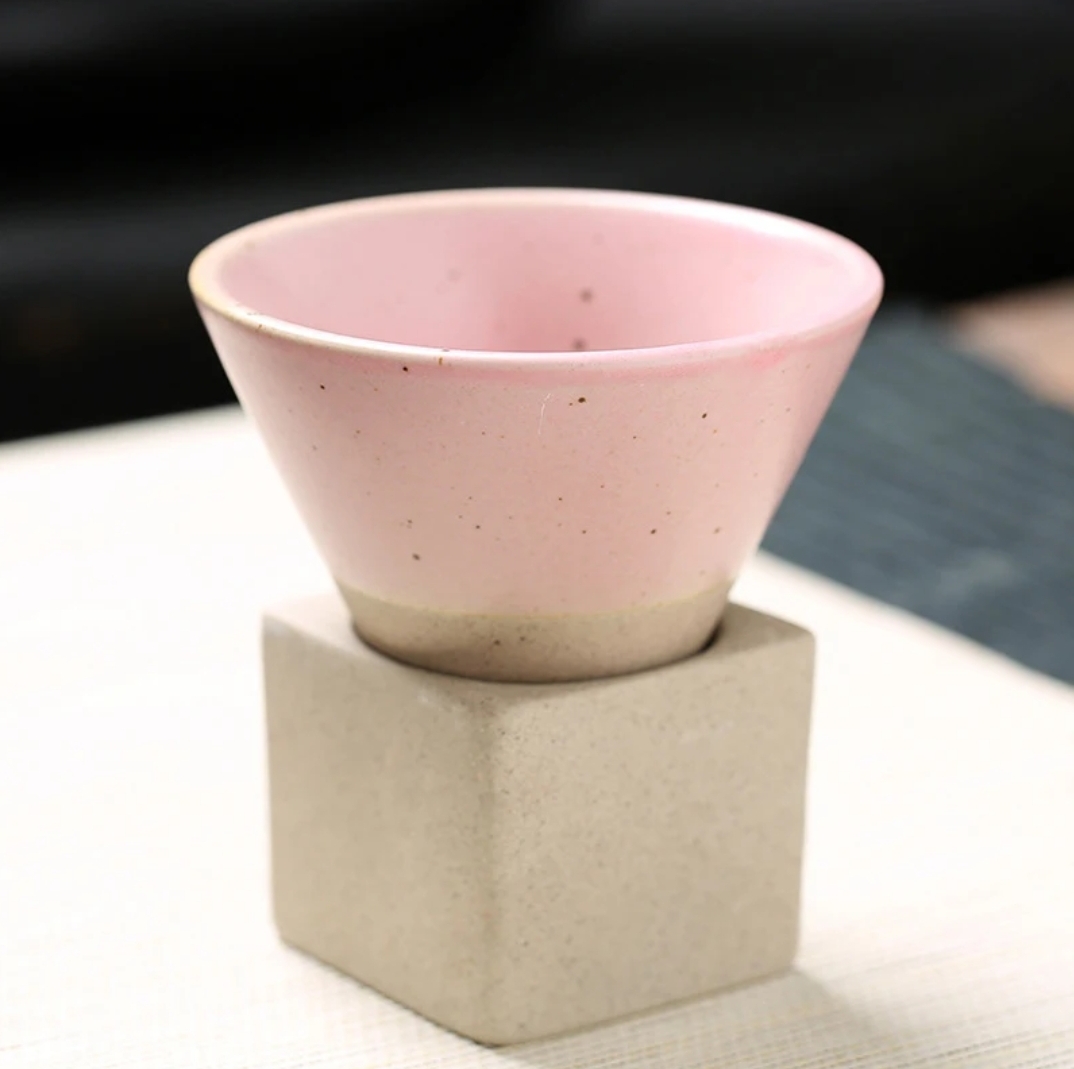 Chinese Ceramic Coffee Tea Cup with stand, Home decoration