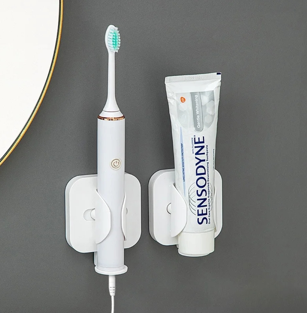 Adjustable Wall-Mounted electric Toothbrush, toothpaste Holder for bathroom