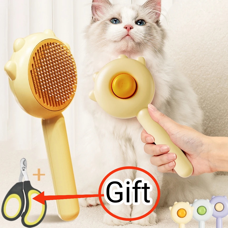 Pet hair removal brush + Free nail clipper as a gift