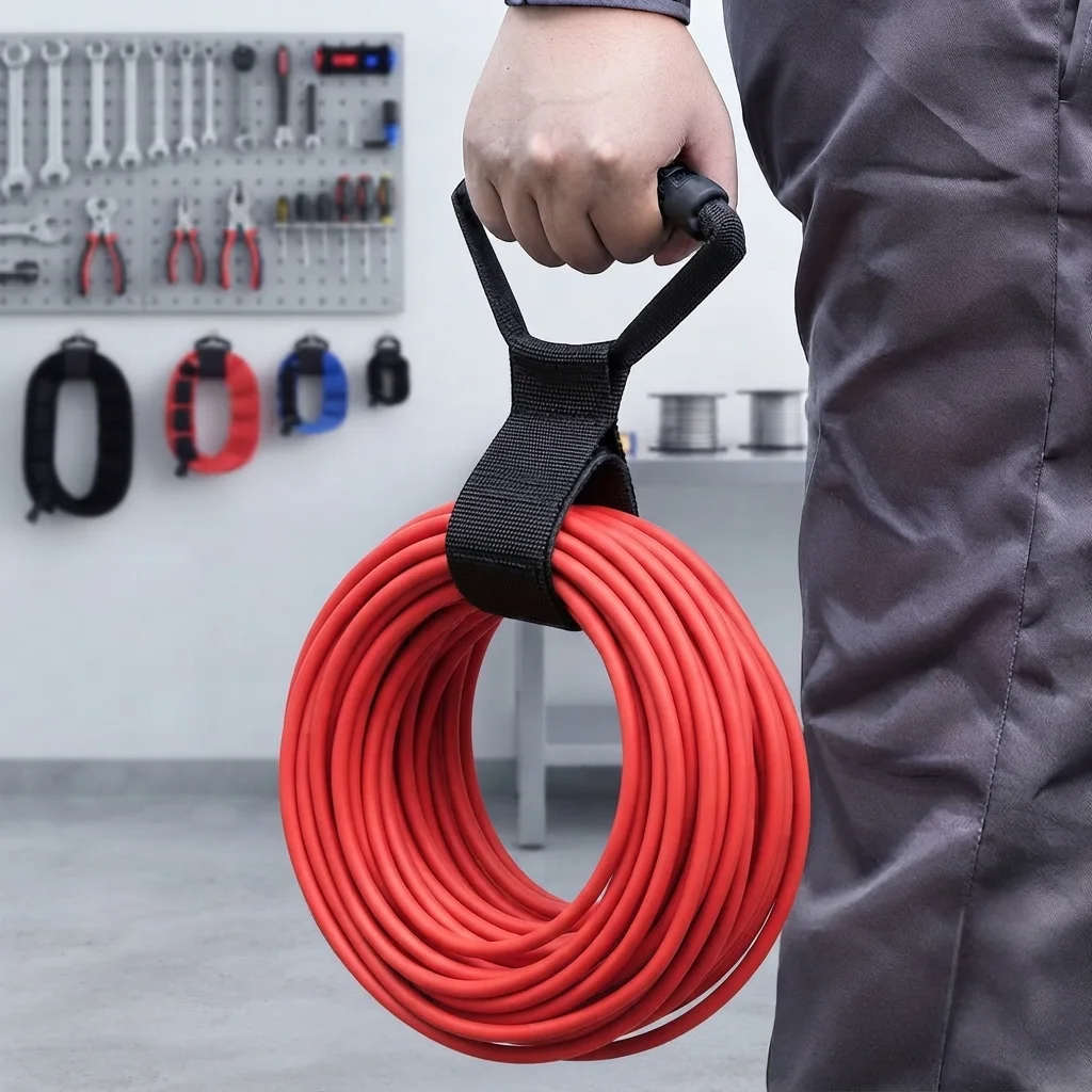 Heavy-Duty Extension Cord Organizer Strap with Carry Handle