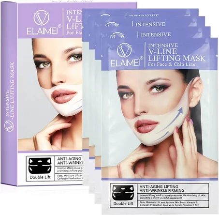 قناع شد الوجه على شكل حرف V للعناية بالدقن