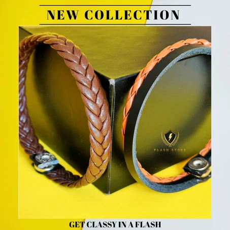 Pack Spécial pour HOMMES : 2 Bracelets 100% en Cuir