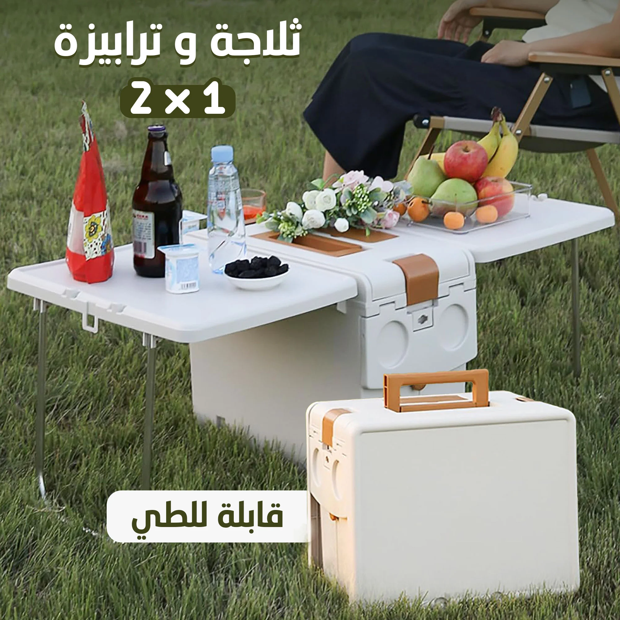 ايس بوكس محمول  ترابيزة قابلة للطي متعددة الاستخدامات 2*1