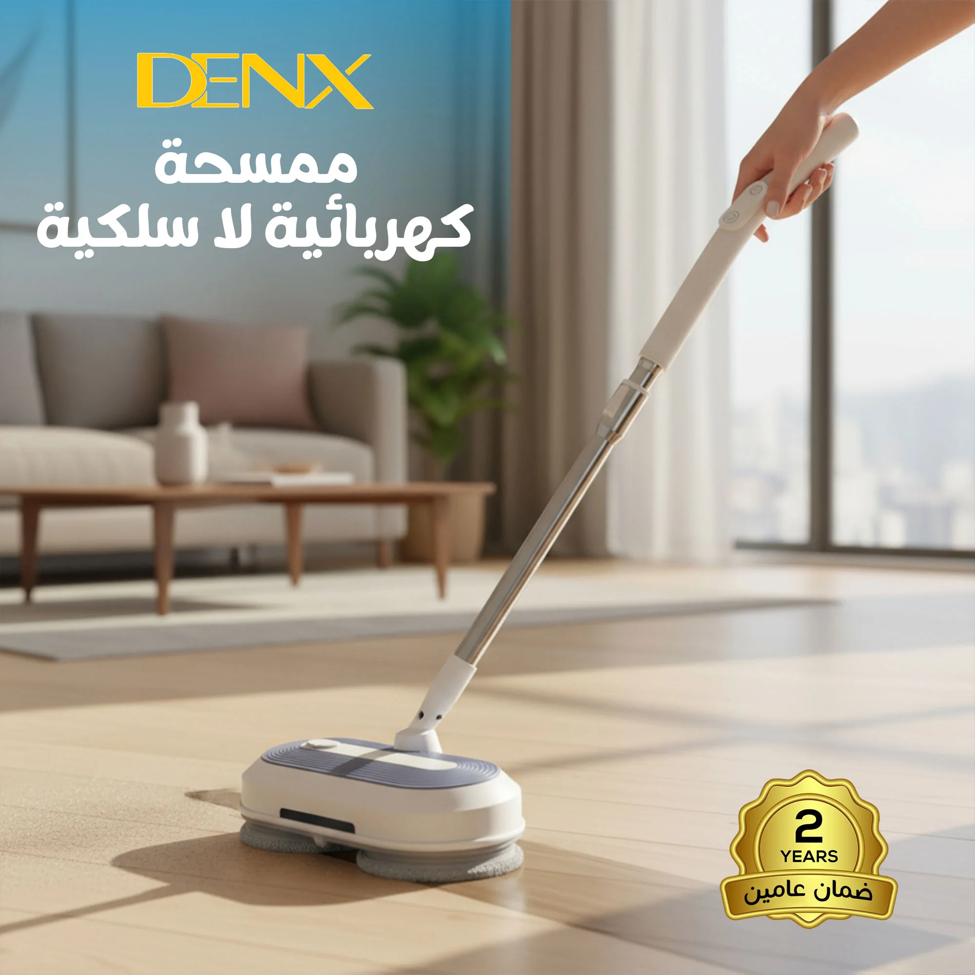 ممسحة كهربائية Denx لا سلكية بضمان عامين