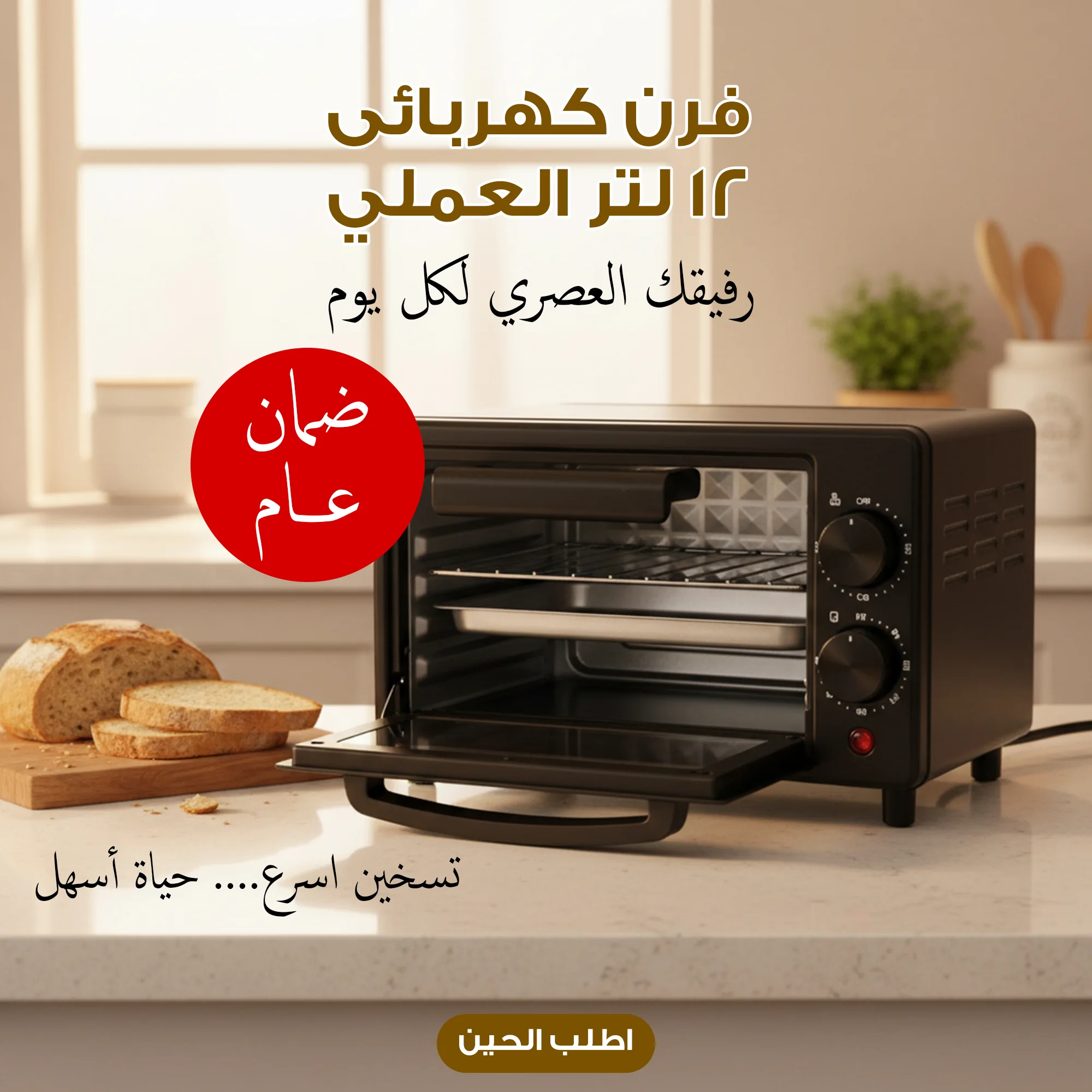 فرن كهربائى 12 لتر العملى بضمان عام