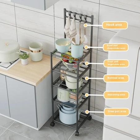 storage rack رف تخزين المطبخ 5طبقات