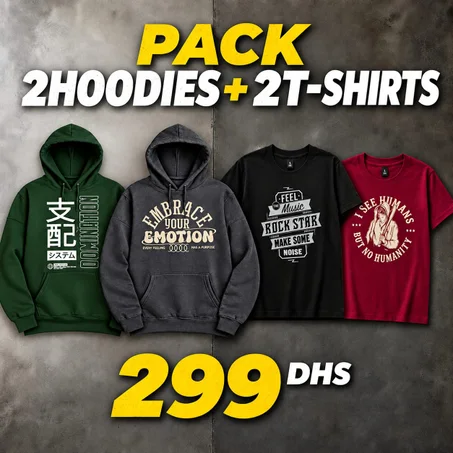 Pack 2 Hoodies+ 2 T-Shirts V1