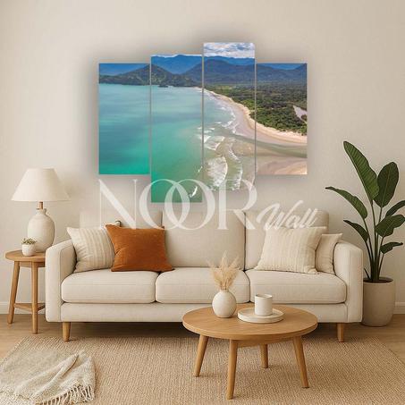 لوحة جدارية طبيعية رباعية