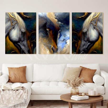 لوحة فنية جمال الخيول  🏇🖼️