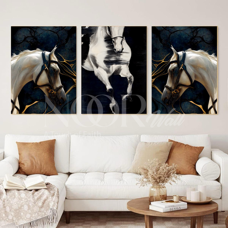 لوحة فنية جمال الخيول  🏇🖼️