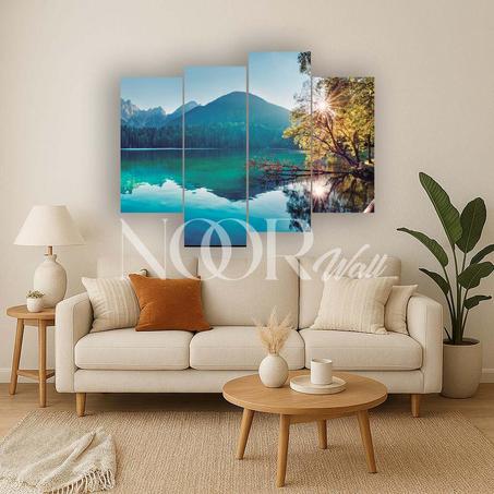 لوحة جدارية طبيعية رباعية