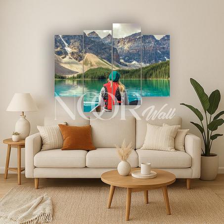 لوحة جدارية طبيعية رباعية