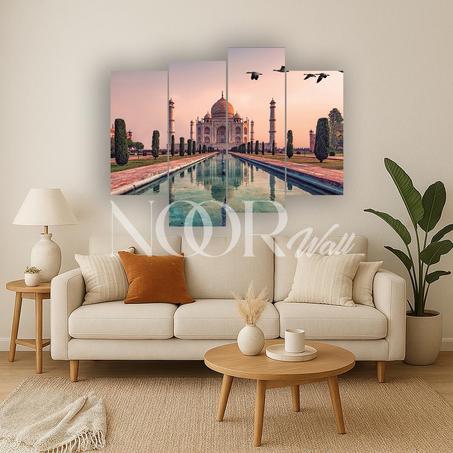 لوحة جدارية طبيعية رباعية