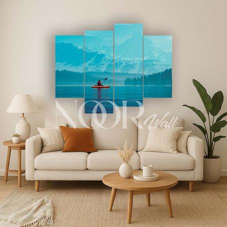 لوحة جدارية طبيعية رباعية