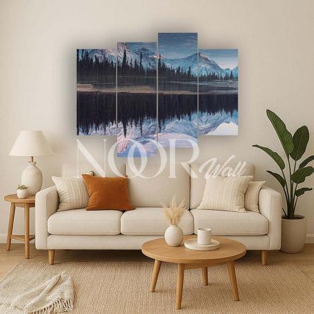 لوحة جدارية طبيعية رباعية