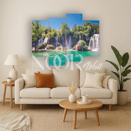 لوحة جدارية طبيعية رباعية