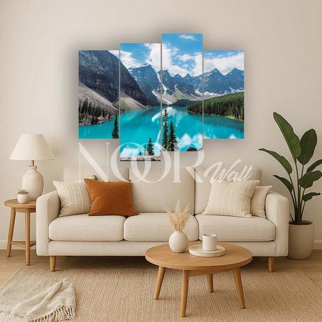 لوحة جدارية طبيعية رباعية