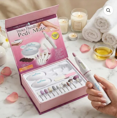 وداعاً لصالونات التجميل: حقيبة السبا المنزلية المتكاملة (18 قطعة) لأقدام ناعمة كالحرير في دقائق